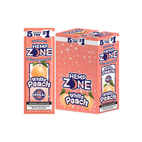 White Peach Hemp Zone Wraps