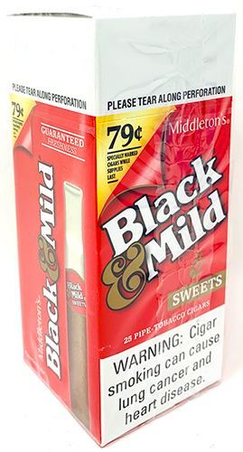 Black and Mild Sweets Cigars 25ct Box Pre Priced
