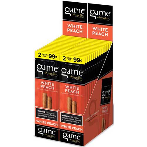 Game Cigarillos White Peach 30ct