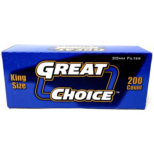 Great Choice Cigarette Tubes Smooth King Size Bluegrass Tobacco