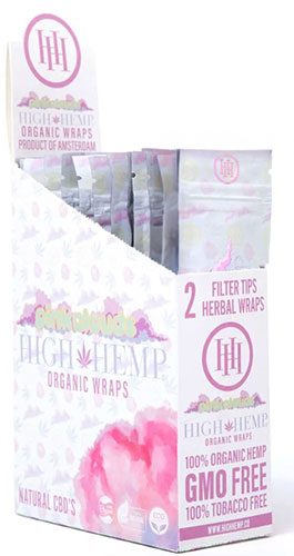 High Hemp Organic Pink Cloud Wraps 25ct