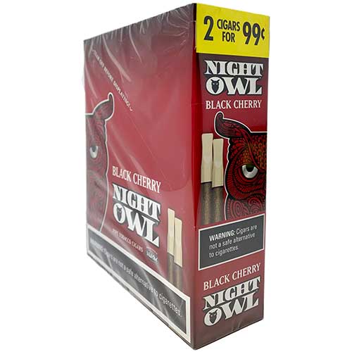 Night Owl Black Cherry Pipe Tobacco Cigars 30ct Bluegrass Tobacco