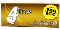 4 Aces Gold King Size Cigarette Tubes 200ct