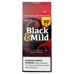 Black and Mild Sweets Cigars 25ct Box Pre Priced