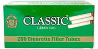 Classic Cigarette Tubes Green 100 200ct