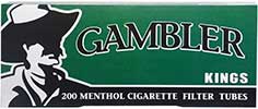 Gambler Cigarette Tubes Menthol King Size 200ct Box
