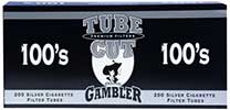 Gambler Tube Cut Cigarette Tubes Silver 100s 200ct