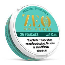 ZEO Universe Nicotine Pouches Menthol Evergreen 12mg 5ct