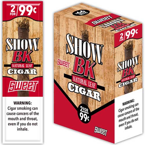 Show BK Sweet Natural Leaf Cigars 15 2pks