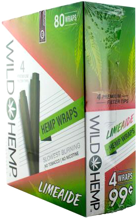 Wild Hemp Wraps Limeaide 20 Packs of 4