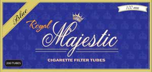 Royal Majestic Blue Cigarette Tubes 100 200ct Box