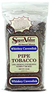 Super Value Whiskey Cavendish Pipe Tobacco 12oz Bag